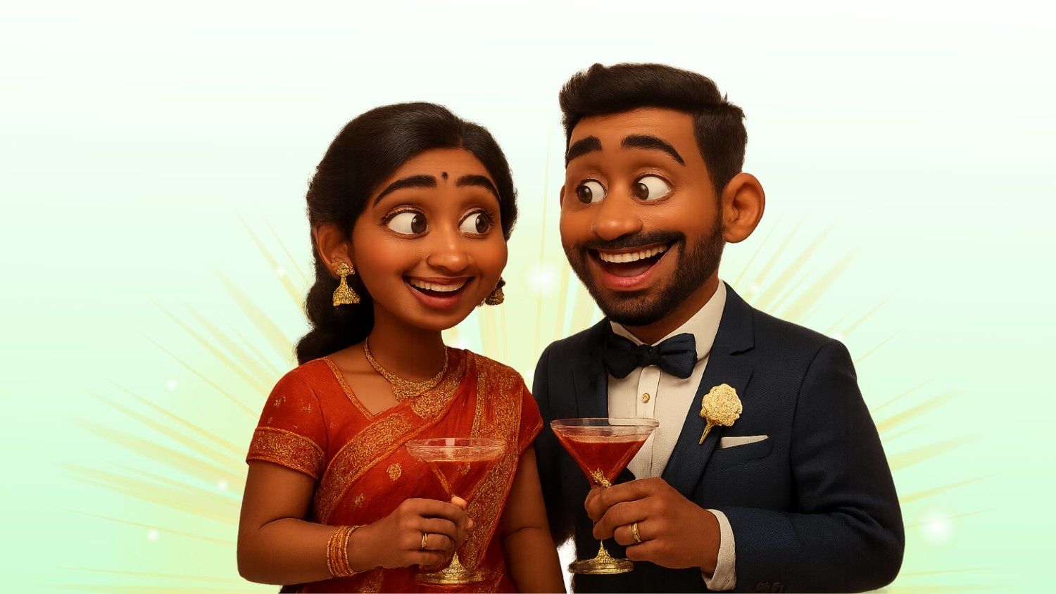Modern Indian reception blending traditional rituals with fusion food, crafts and eco-friendly decor