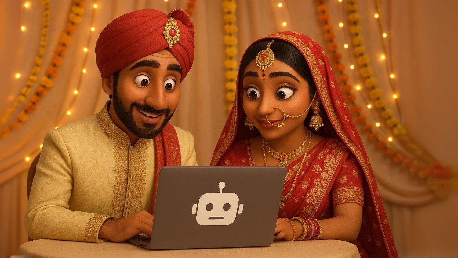 AI helping manage multi-day Indian wedding tasks like RSVPs, decor and guest coordination