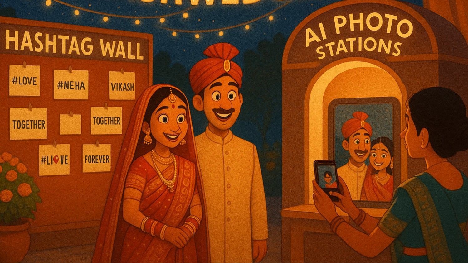 Hashtag Wall & AI Photo Stations