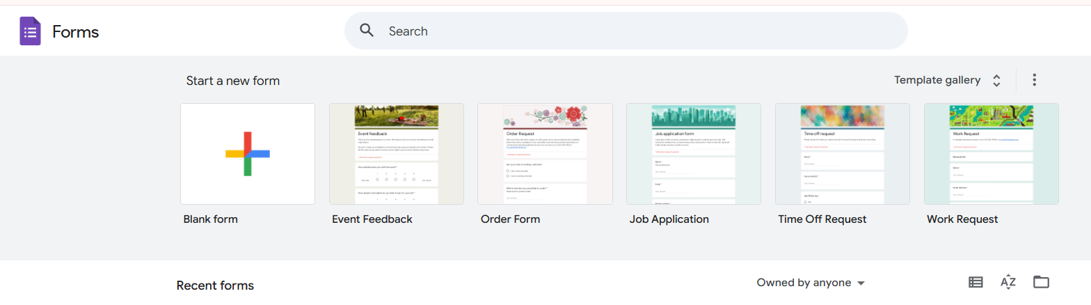 Go to Google Forms