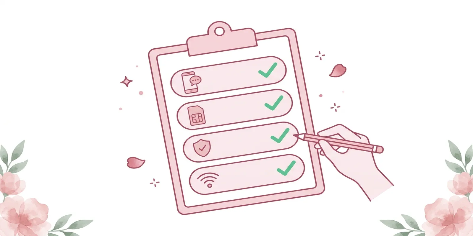 Checklist of what you need before connecting