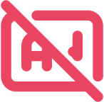 Red icon of 'Ad' with a diagonal line crossing it, symbolizing no ads.