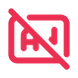 Red icon of 'Ad' with a diagonal line crossing it, symbolizing no ads.
